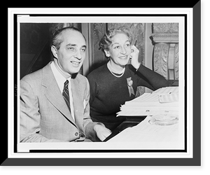 Dorothy Fields & Arthur Schwartz work on score of A Tree Grows in Brooklyn".World Telegram & Sun photo by Walter Albertin.", Vintage Wall Art