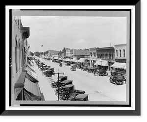 Colorado. Longmont. Street scene, early model automobiles, Antique Wall Art