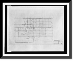 Residence for Billy Wilder, Beverly Hills, California. Concrete slab & foundation wall plan, Antique Poster