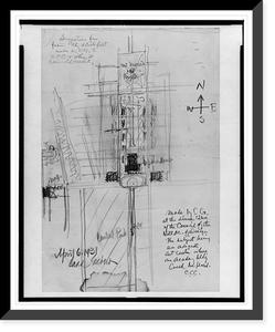 Art Center (New York, N.Y.). Sketch site plan study.Cass Gilbert, Historic Reproduction