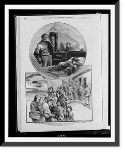 Ohio - the mining troubles in Hocking Valley - tent life of the striking miners. The distribution of relief to the unemployed.from sketches by Joseph Becker. Classic, Antique Wall Art