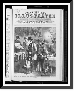 New York City - rich and poor; or, the two Christmas dinners - a scene in Washington Market, sketched from real life Classic, Antique Poster