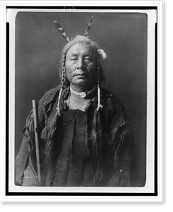 Black & White Photo - Eagle Child. Atsina - Historic Wall Art Gift