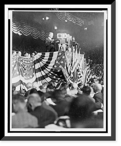 Antique City View - New York City - Herbert Hoover addressing crowd