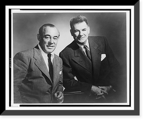 Richard Rodgers and Oscar Hammerstein 2nd, half-length portrait, standing, facing front Classic, Vintage Wall Art