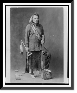 Nez Perce Warriors, War 1877. Him-mim-mox-mox or Yellow Wolf, Antique Print