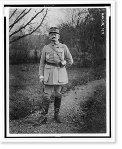 Antique Portrait - Gen. Charles Mangin, full-length portrait, standing
