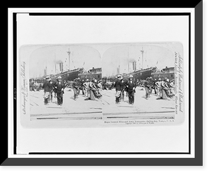 Major General Miles and army transports - Sailing-day, Tampa, U.S.A, Historic Print