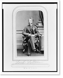 Antique Portrait - Edward Bulwer Lytton, full-length portrait, seated