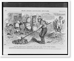 Antique City View - New York City - How the street-cleaning authorities