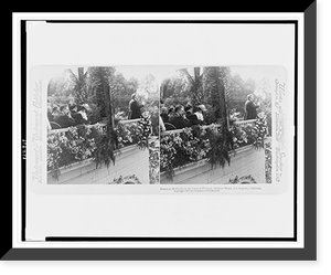 President McKinley in the land of flowers - Soldiers' Home, Los Angeles, California, Antique Print