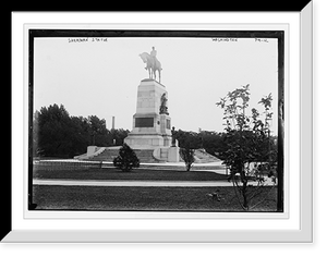 Historic Framed Print, Equestrian Statue of Sherman, Washington,  17-7/8" x 21-7/8"