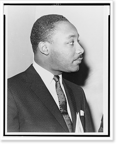 Antique Portrait - Rev. Martin Luther King - Framed Wall Art Gift Idea