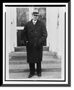 William N. Doak, full-length portrait, standing on steps of White House, facing front, Vintage Poster