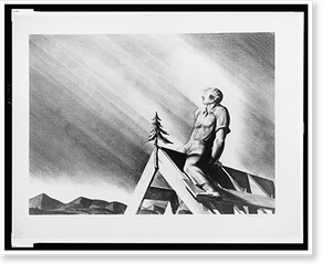 Vintage Americana Print - Roof tree,.Rockwell Kent, 1928 (1)