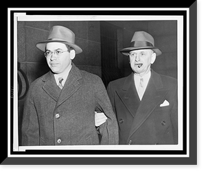 Morton Sobell (left), entering Federal Court with Deputy Marshal Eugene Fitzgerald in New York, Antique Print