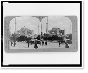 Black & White Photo - Mosque of St. Sophia, Constantinople, Turkey