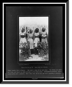 Historic Framed Print, Monday morning.Falk, photo. N.Y.,  17-7/8" x 21-7/8"