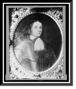 Historic Framed Print, [William Penn, head-and-shoulders portrait, facing slightly right, in oval],  17-7/8" x 21-7/8"