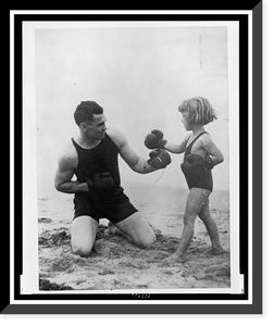 Historic Framed Print, A pair of Jacks on the beach at Miami,  17-7/8" x 21-7/8"