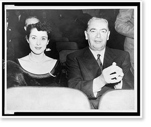 Antique Portrait - Mayor William O'Dwyer and Sloan Simpson seated