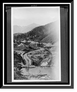 Antique Bird's Eye View - Bird's-eye view of Gulch Creek