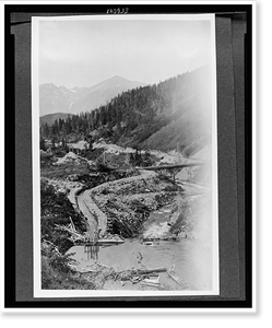 Antique Bird's Eye View - Bird's-eye view of Gulch Creek