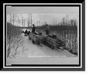 Historic Framed Print, Hauling lumber 54 miles, Seward, Alaska,  17-7/8" x 21-7/8"