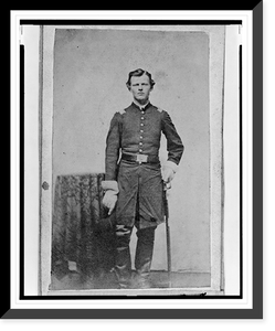 Historic Framed Print, [Captain Louis Ernst von Trebra, Union officer in the 32nd Indiana Regiment, full-length portrait, standing, facing front].Rex Mf'g Co., Chicago.,  17-7/8" x 21-7/8"