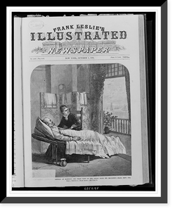 New Jersey. President Garfield at Elberon. His first view of the ocean from his reclining-chair, Sept. 13th.from a sketch by a staff artist. Classic, Historic Reproduction