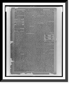 Page of text from Frank Leslie's illustrated newspaper, including articles on the opening of the Pacific Railway, Vintage Wall Art