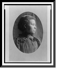 Historic Framed Print, [African American girl, head-and-shoulders portrait, facing right],  17-7/8" x 21-7/8"