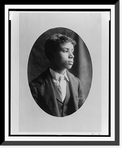 Historic Framed Print, [African American man, head-and-shoulders portrait, facing right],  17-7/8" x 21-7/8"