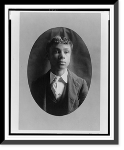African American man, head-and-shoulders portrait, facing front, Antique Poster