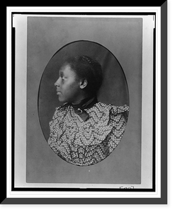African American woman, head-and-shoulders portrait, left profile, Historic Reproduction