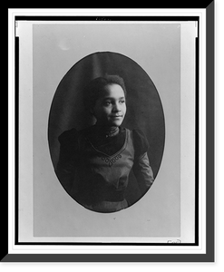 African American woman, half-length portrait, facing slightly right, Vintage Poster