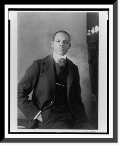 Historic Framed Print, [African American man, half-length portrait, seated, facing front],  17-7/8" x 21-7/8"