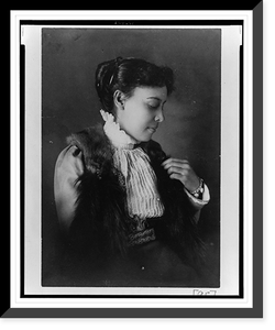 African American woman, half-length portrait, seated, facing right Classic, Vintage Poster