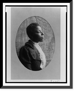 African American woman, head-and-shoulders portrait, right profile, Antique Print