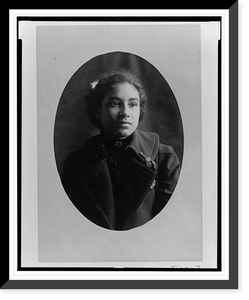 African American woman, head-and-shoulders portrait, facing front, wearing coat, Vintage Print