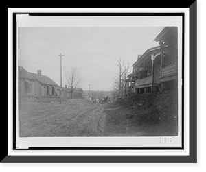 Historic Framed Print, [Houses along a dirt road in rural Georgia],  17-7/8" x 21-7/8"