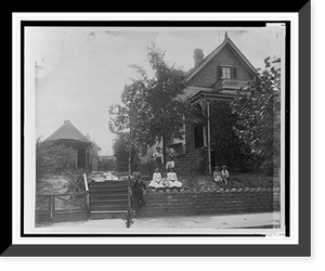 African Americans posed in front of house, Vintage Wall Art