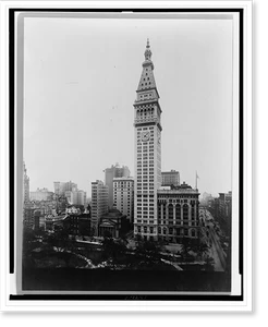 Vintage Photo Print - Metropolitan Life Bldg - Antique Wall Decor Print
