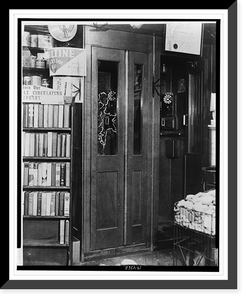Historic Framed Print, [The telephone booth in which Vincent Coll was murdered],  17-7/8" x 21-7/8"