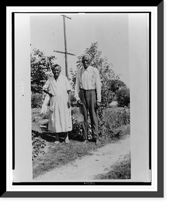 Historic Framed Print, Andrew Moody and wife Tildy, ex-slave, Orange,  17-7/8" x 21-7/8"