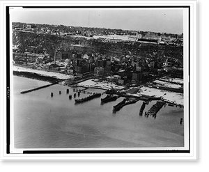 Vintage Panoramic - Aerial view of Edgewater, N.J
