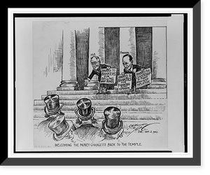 Welcoming the money changers back to the temple, Antique Print