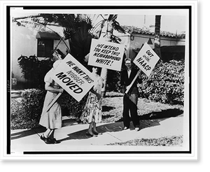 Vintage Americana Print - Negro home picketed - Antique Wall Decor Print