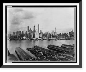 Historic Framed Print, New York Skyline from Brooklyn - 2,  17-7/8" x 21-7/8"