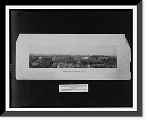 Historic Framed Print, Birdseye view, Princeton College,  17-7/8" x 21-7/8"